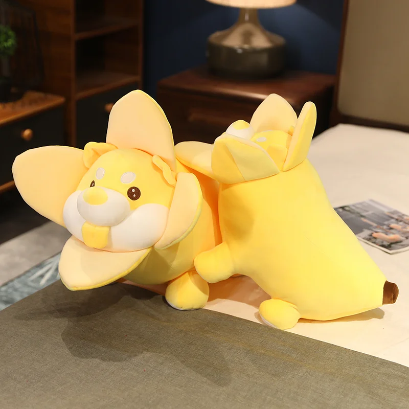 Banana Dog Plush Toy | Cute Cartoon Kawaii Stuffed Soft - Plushie Pulse