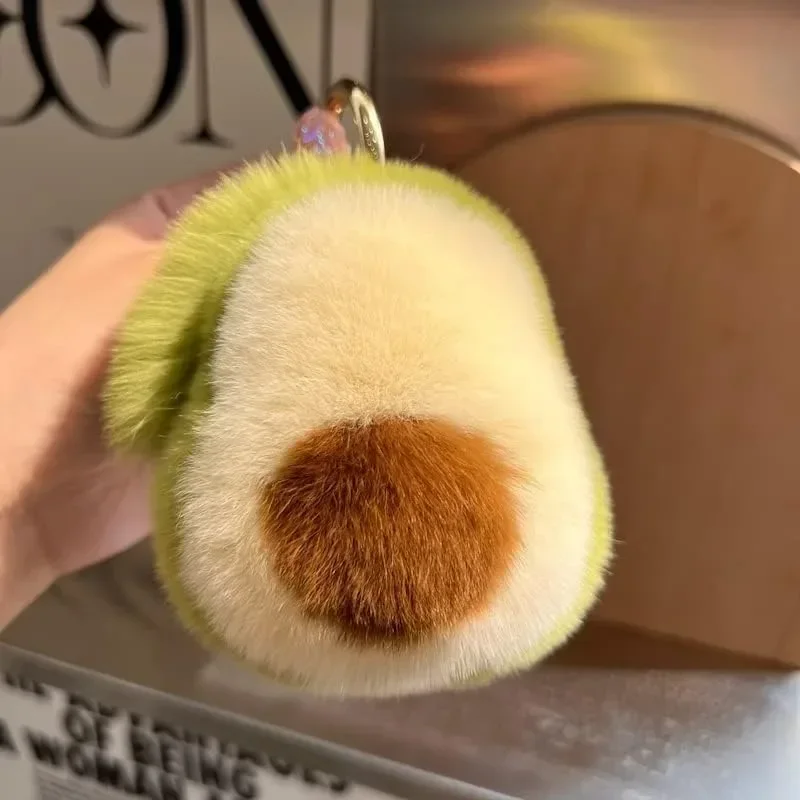 Stuffed Avocado Fruit Plush Toy | Avocado Shaped Keychain For Car Keys and Bag Charms -19