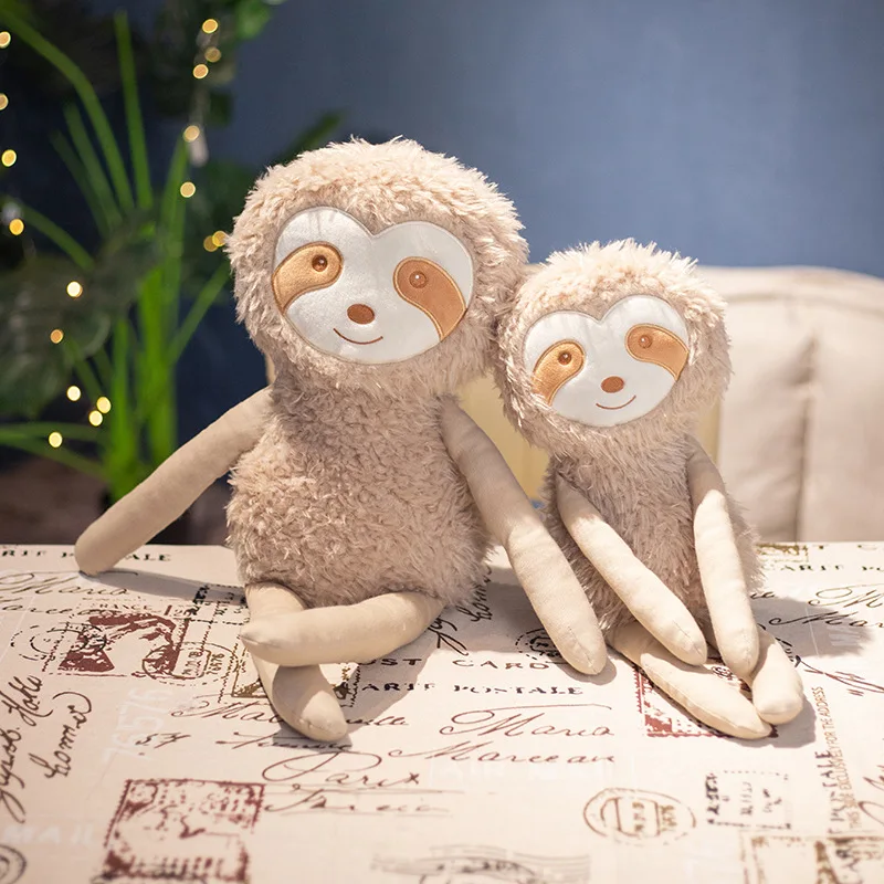 Pink Sloth Stuffed Animal | Kawaii Fluffy Sloth Plush Toy S -13