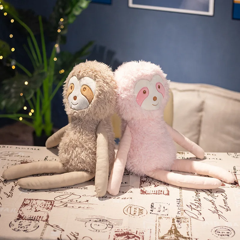 Pink Sloth Stuffed Animal | Kawaii Fluffy Sloth Plush Toy S -9