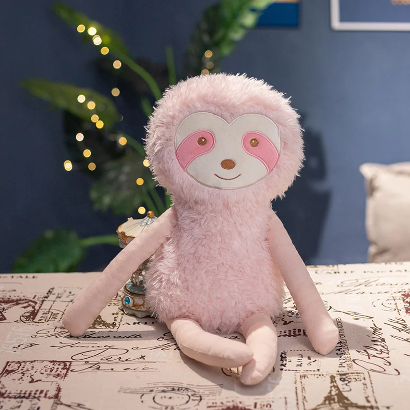 Pink Sloth Stuffed Animal | Kawaii Fluffy Sloth Plush Toy S -11