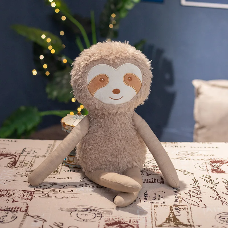 Pink Sloth Stuffed Animal | Kawaii Fluffy Sloth Plush Toy S -12