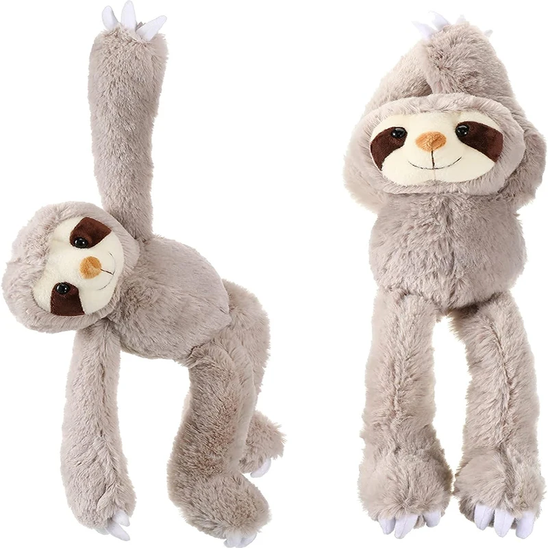 Hanging Sloth Stuffed Animals | 14 Inch Sloth Plush Toy With Hook And Loop Hands -1