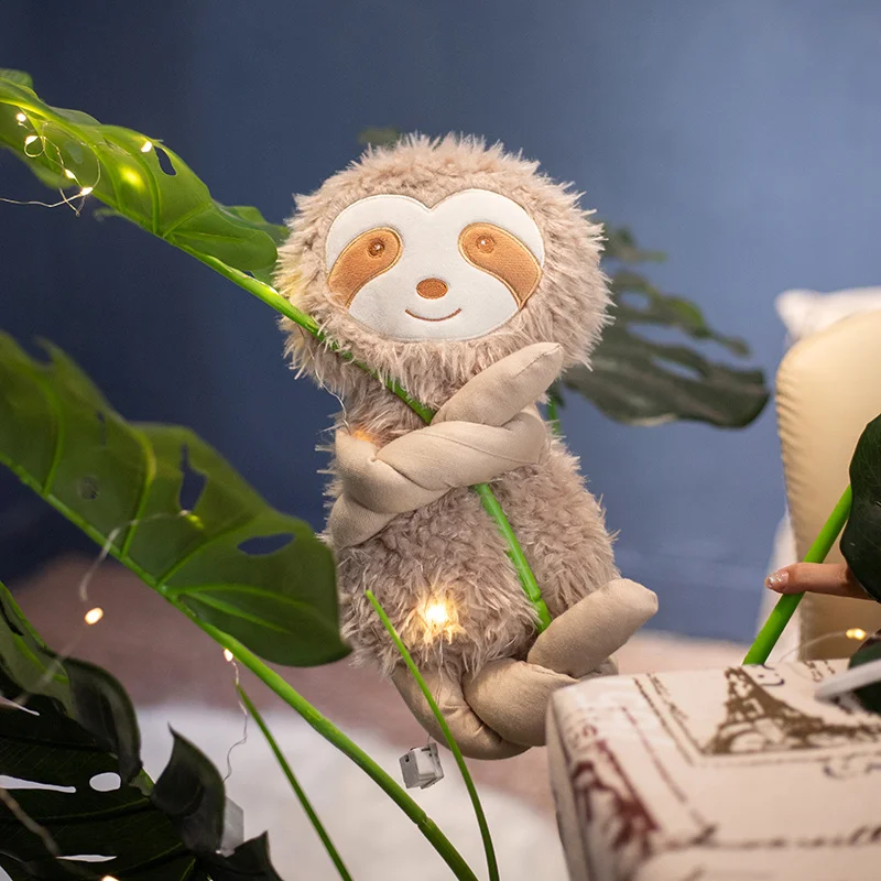 Pink Sloth Stuffed Animal | Kawaii Fluffy Sloth Plush Toy S -10