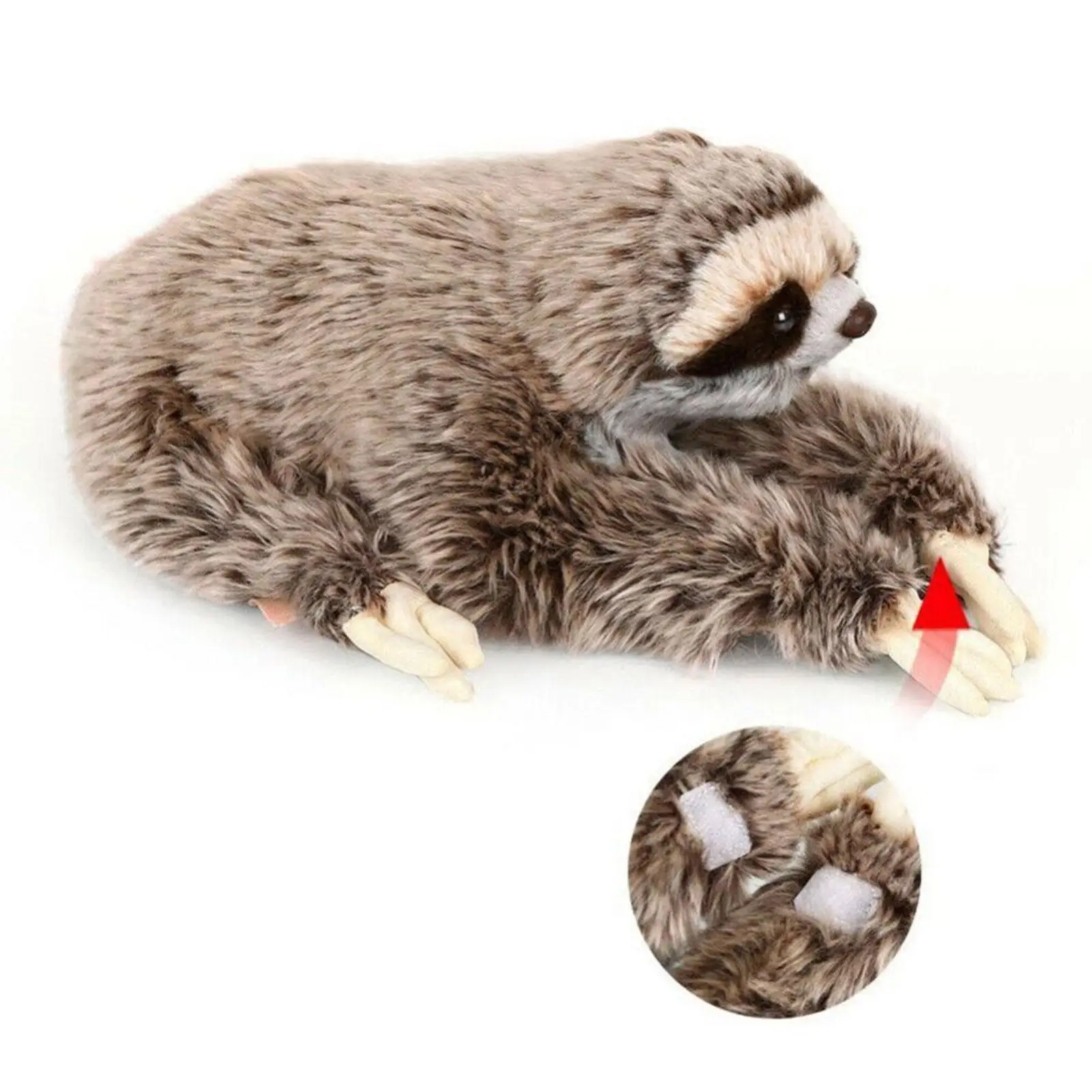 Realistic Sloth Stuffed Animal | 35cm Cute Realistic Three Toed Sloth Plush -4