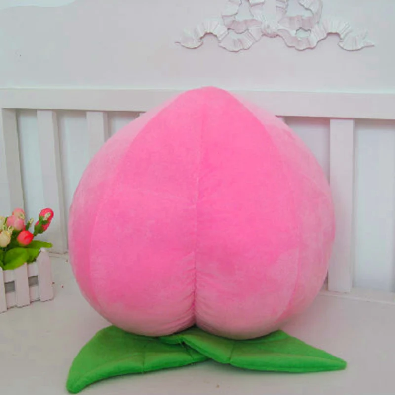 Pink Peach Plush Toy | Fruit Pillow Home Decorate Doll -7