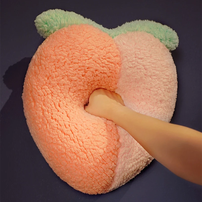 Soft Fruit Shaped Plush Toy | Peach Cactus Eggplant Seat -3