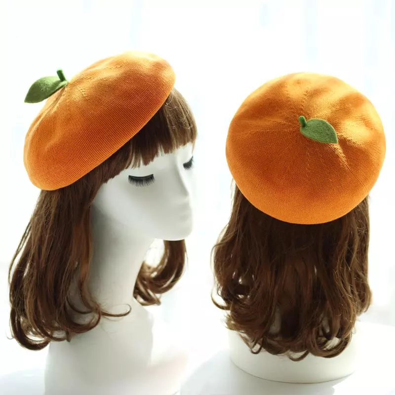 Handmade Fruit Beret Hat | Spring Autumn Women Beret Hat -1