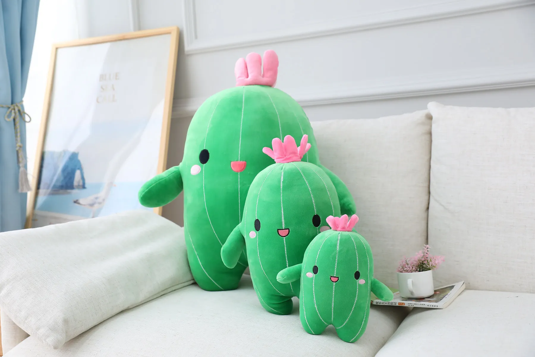 Lovely Cactus Plush Toy | Flower Plant Stuffed Doll Pillow, Cushion Bolster for Kids -14