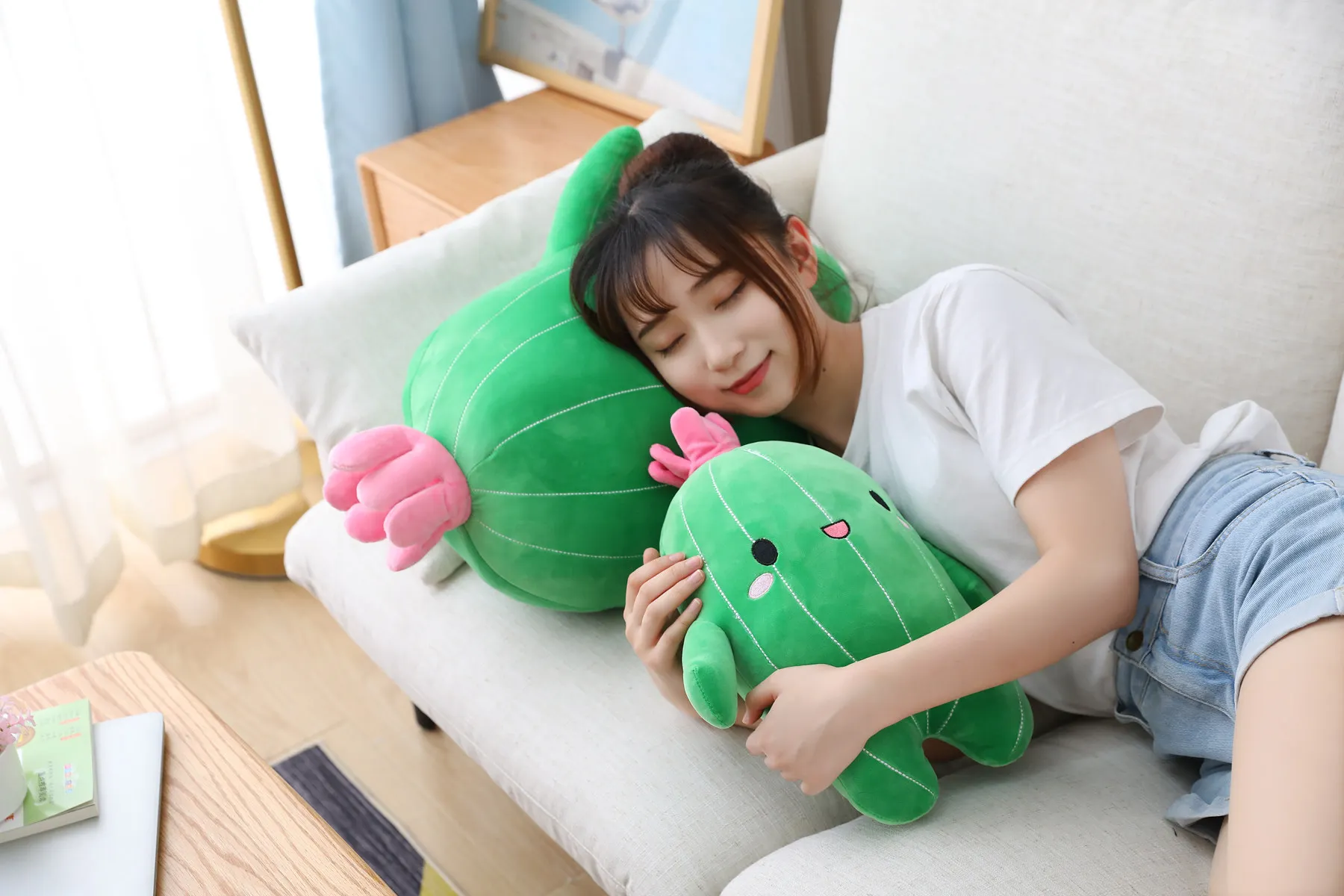 Lovely Cactus Plush Toy | Flower Plant Stuffed Doll Pillow, Cushion Bolster for Kids -8