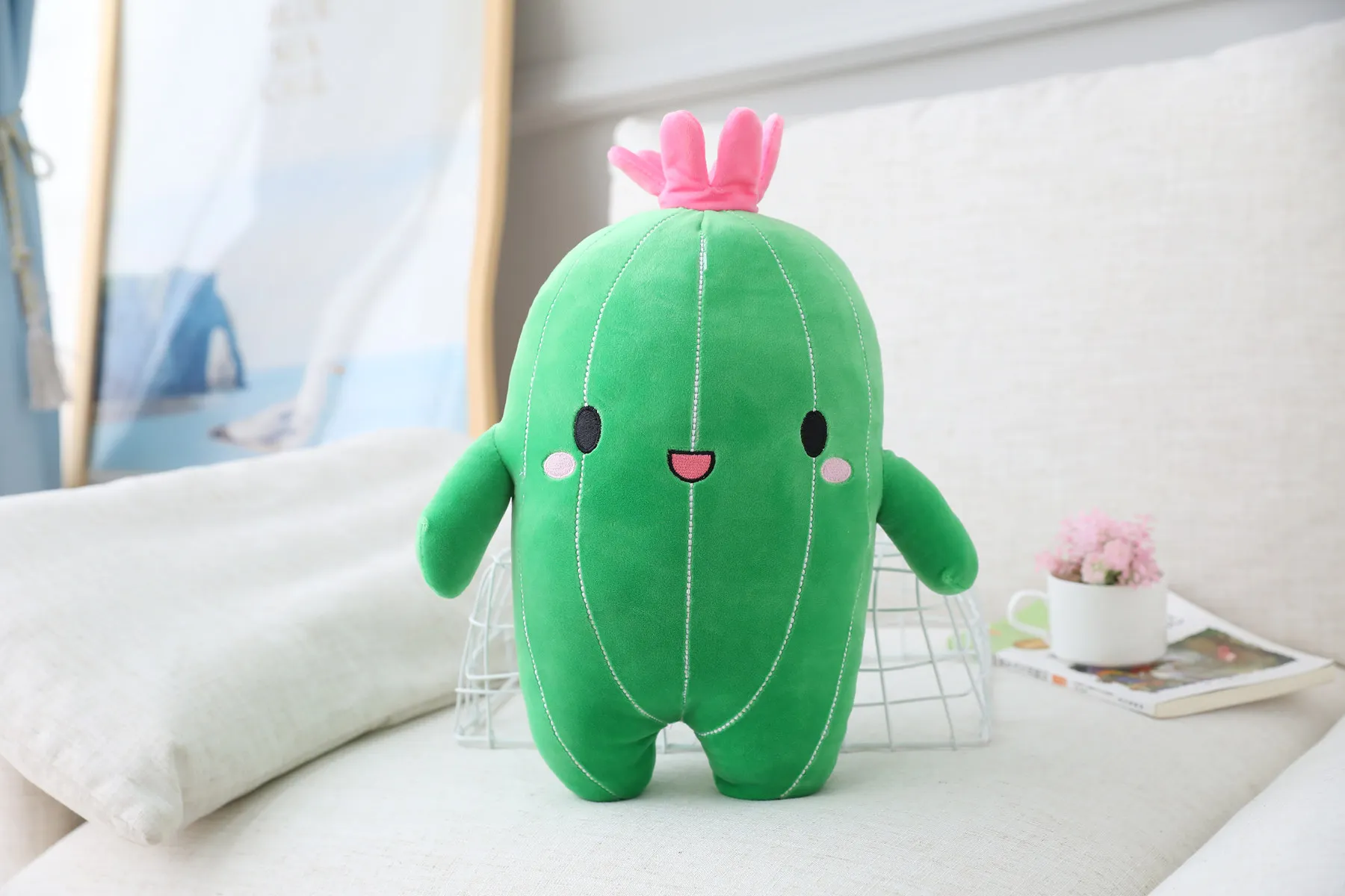 Lovely Cactus Plush Toy | Flower Plant Stuffed Doll Pillow, Cushion Bolster for Kids -16