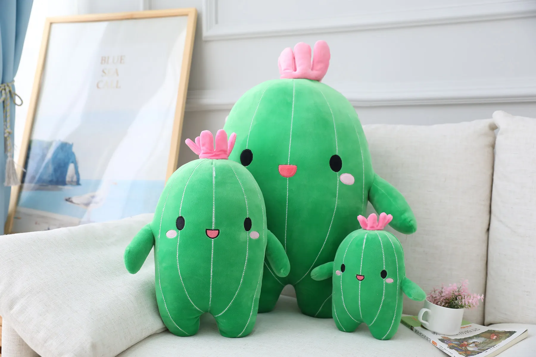 Lovely Cactus Plush Toy | Flower Plant Stuffed Doll Pillow, Cushion Bolster for Kids -12
