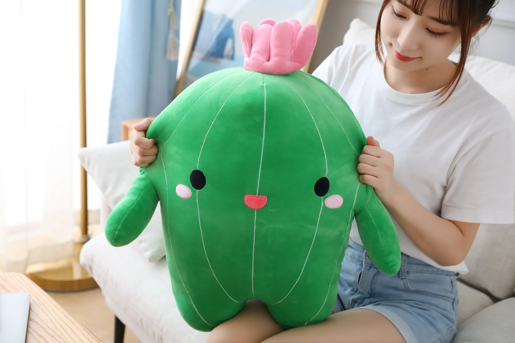 Lovely Cactus Plush Toy | Flower Plant Stuffed Doll Pillow, Cushion Bolster for Kids -9