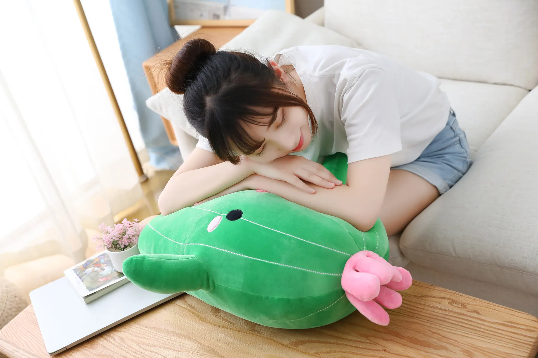 Lovely Cactus Plush Toy | Flower Plant Stuffed Doll Pillow, Cushion Bolster for Kids -6