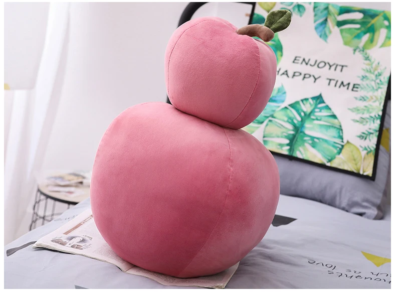 Pink Apple Plush Toy | 25cm/40cm Soft Sweet Cartoon Stuffed Doll -5