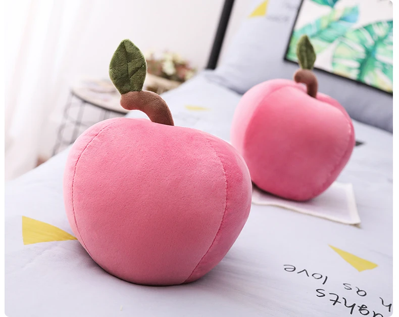 Pink Apple Plush Toy | 25cm/40cm Soft Sweet Cartoon Stuffed Doll -4