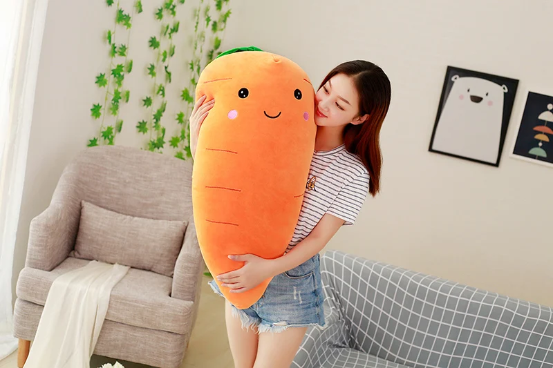 Big Carrot Plush Toy | Super Soft Carrots Doll Stuffed -3
