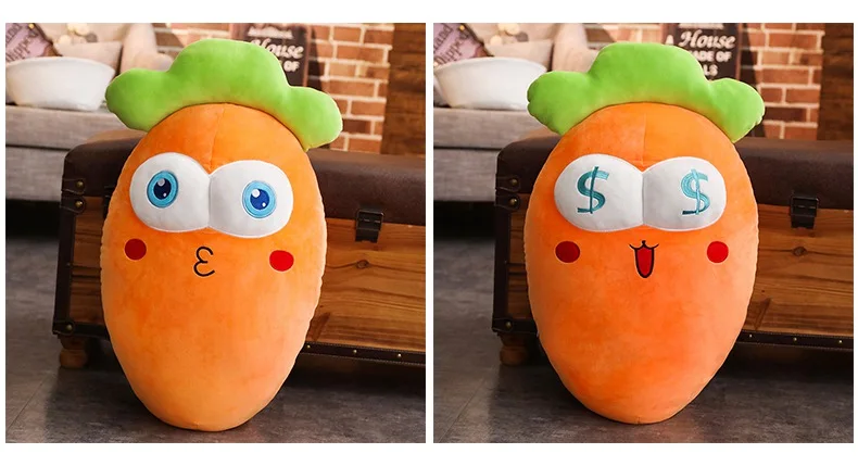 3D Simulation Carrot Plush | Soft Carrot Stuffed Doll -1