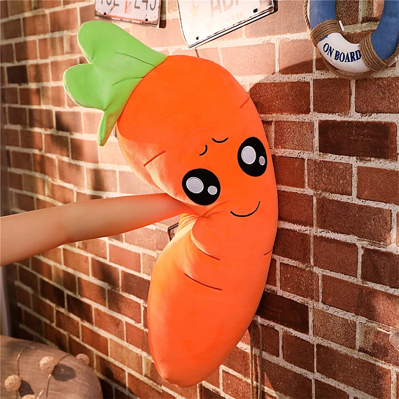 Smiling Carrot Plush Toy | Cute Simulation Vegetable Pillow, Soft Stuffed Dolls for Children's Gifts -5