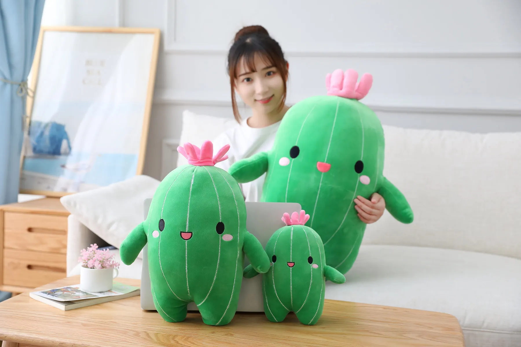 Lovely Cactus Plush Toy | Flower Plant Stuffed Doll Pillow, Cushion Bolster for Kids -5