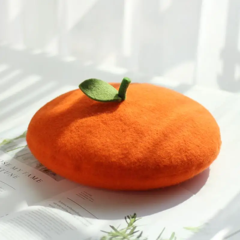 Handmade Fruit Beret Hat | Spring Autumn Women Beret Hat -9