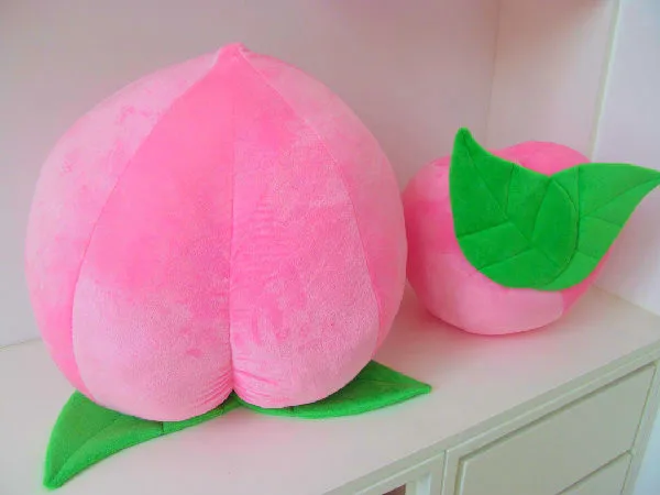 Pink Peach Plush Toy | Fruit Pillow Home Decorate Doll -8