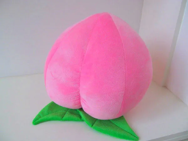 Pink Peach Plush Toy | Fruit Pillow Home Decorate Doll -4