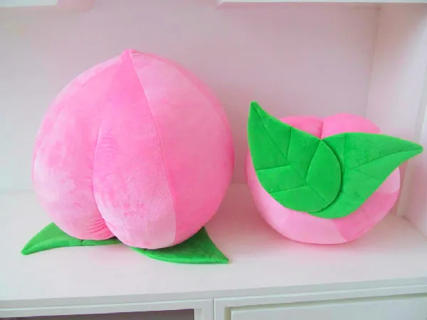 Pink Peach Plush Toy | Fruit Pillow Home Decorate Doll -9