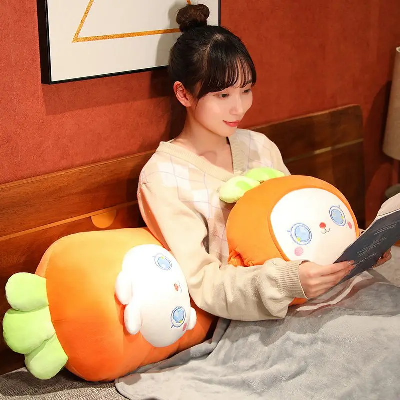 Carrot with Rabbit Plush Toy | Down Cotton Stuffed Doll Pillow Cushion -4