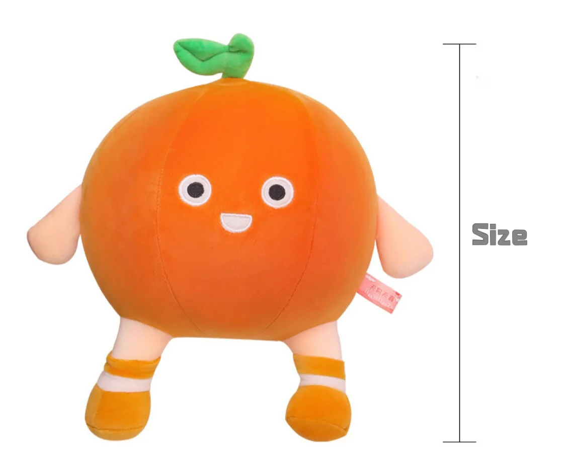Sweet Orange Plushie Doll | Cartoon Smiling Face Fruit Plush Toy -8