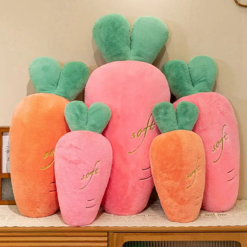 Cartoon Carrot Plush Toy | 50/70/90cm Soft Fluffy Simulation Vegetable Pillow -4