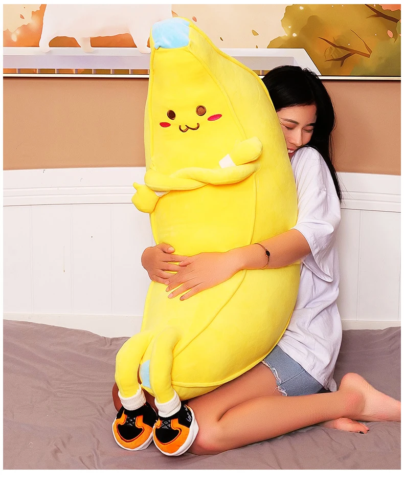 Giant Banana Plush | New Fruit Banana Doll Soft Stuffed Plant Cushion Pillow -2