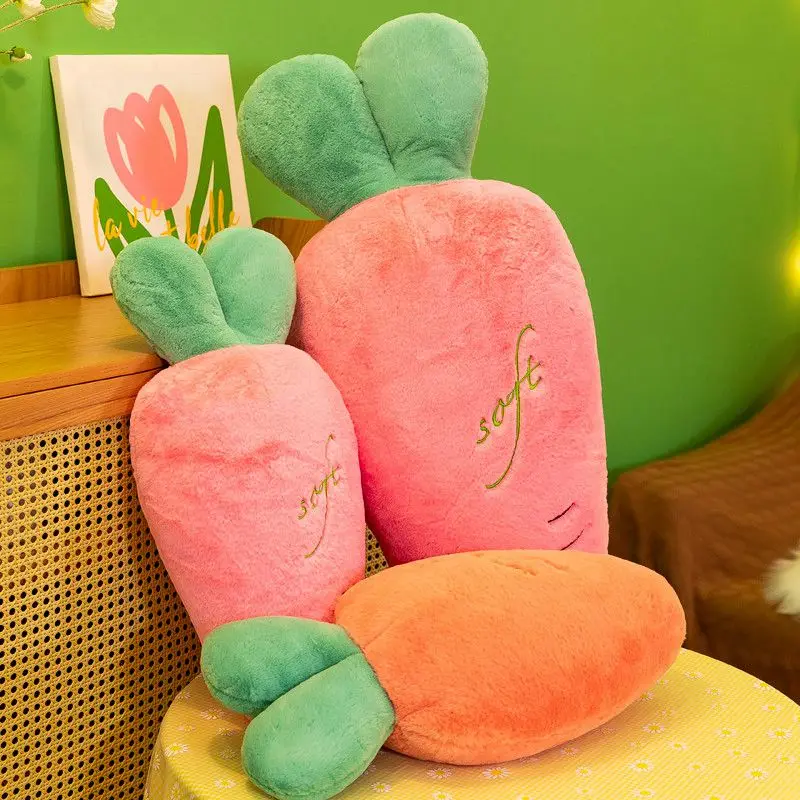 Cartoon Carrot Plush Toy | 50/70/90cm Soft Fluffy Simulation Vegetable Pillow -7