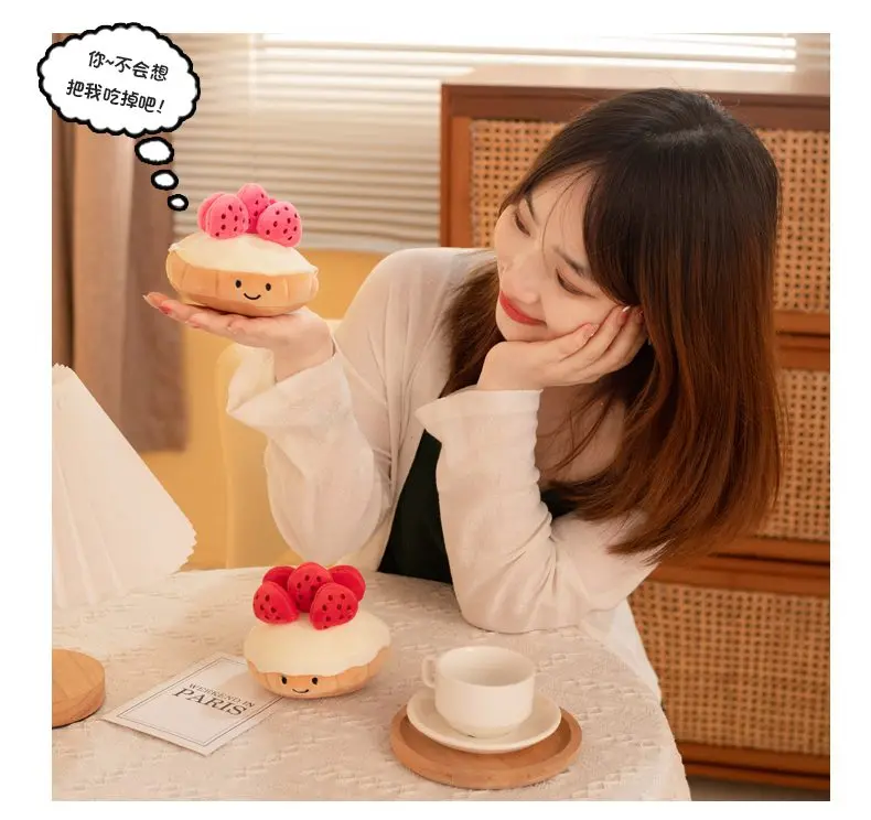 Strawberry Cake Shaped Pillow -3