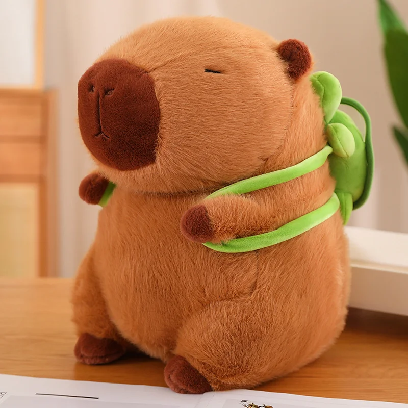 Weighted Capybara Plush | Cute Capybara with Backpack Plush Toys, Sitting Lovely Cartoon Animals, -16