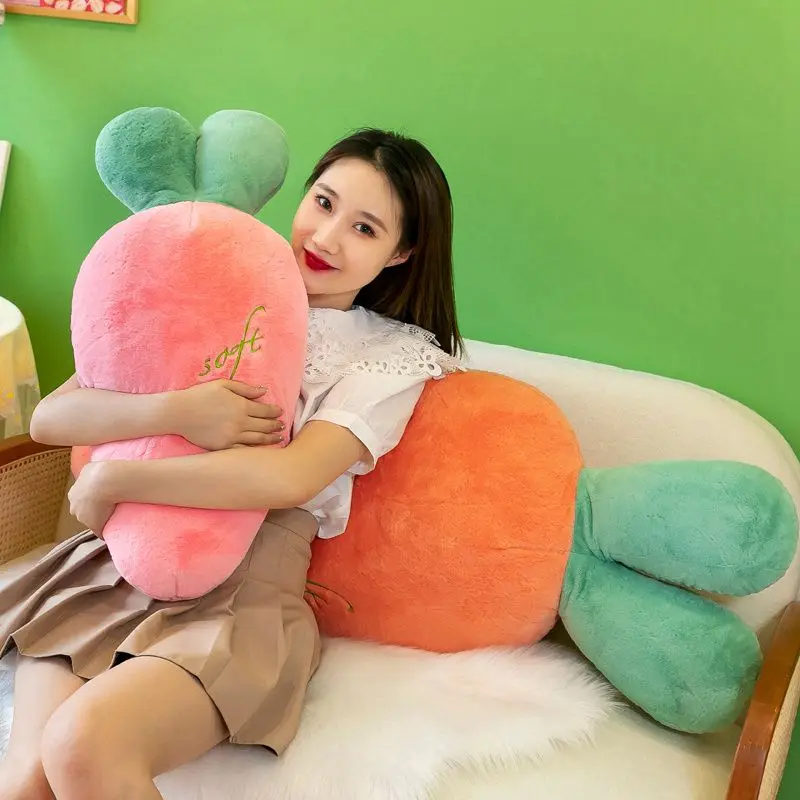 Cartoon Carrot Plush Toy | 50/70/90cm Soft Fluffy Simulation Vegetable Pillow -6