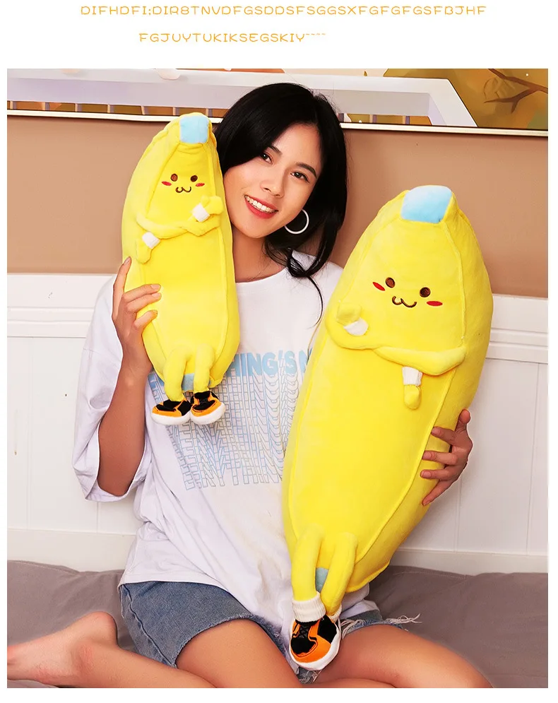 Giant Banana Plush | New Fruit Banana Doll Soft Stuffed Plant Cushion Pillow -12