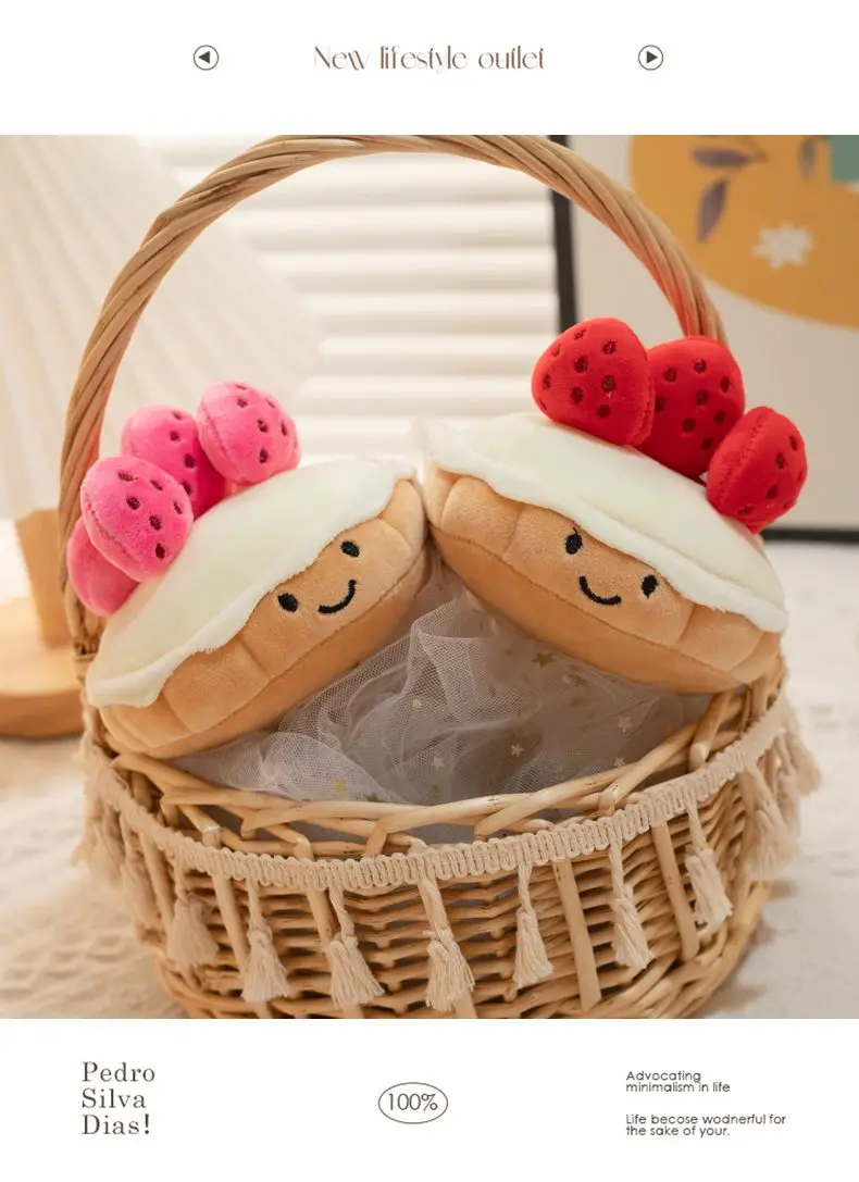 Strawberry Cake Shaped Pillow -5