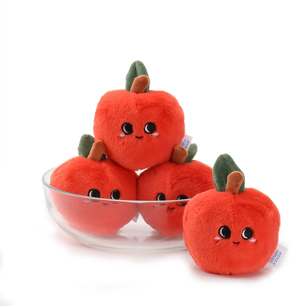 Red Apple Plush Toy | Baby Sensory and Cognition, Cute Expression -5