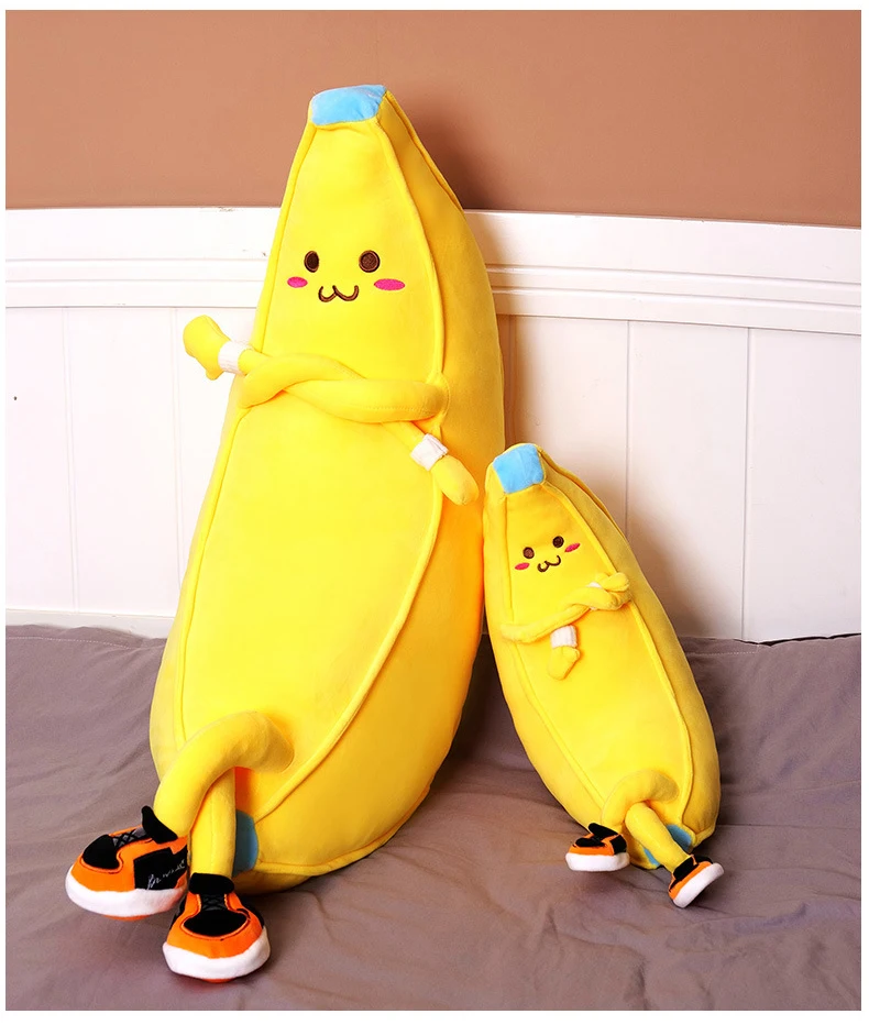 Giant Banana Plush | New Fruit Banana Doll Soft Stuffed Plant Cushion Pillow -4