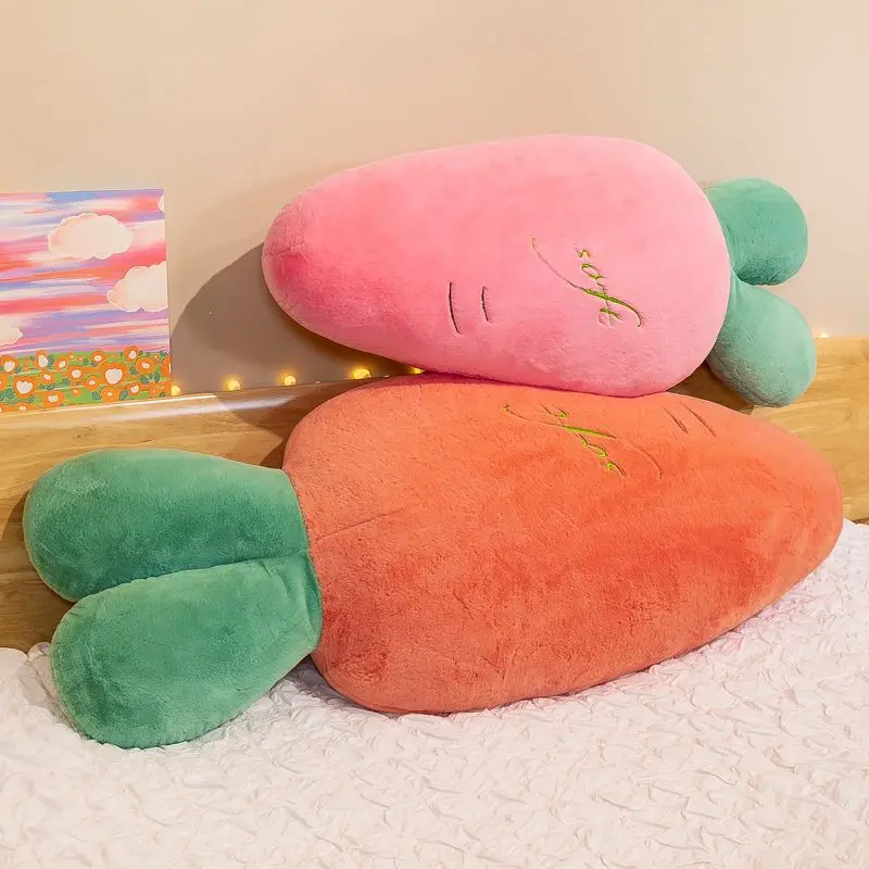 Cartoon Carrot Plush Toy | 50/70/90cm Soft Fluffy Simulation Vegetable Pillow -12