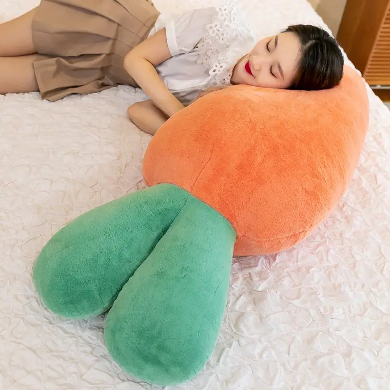 Cartoon Carrot Plush Toy | 50/70/90cm Soft Fluffy Simulation Vegetable Pillow -10