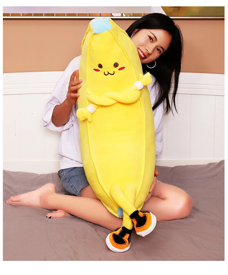 Giant Banana Plush | New Fruit Banana Doll Soft Stuffed Plant Cushion Pillow -6