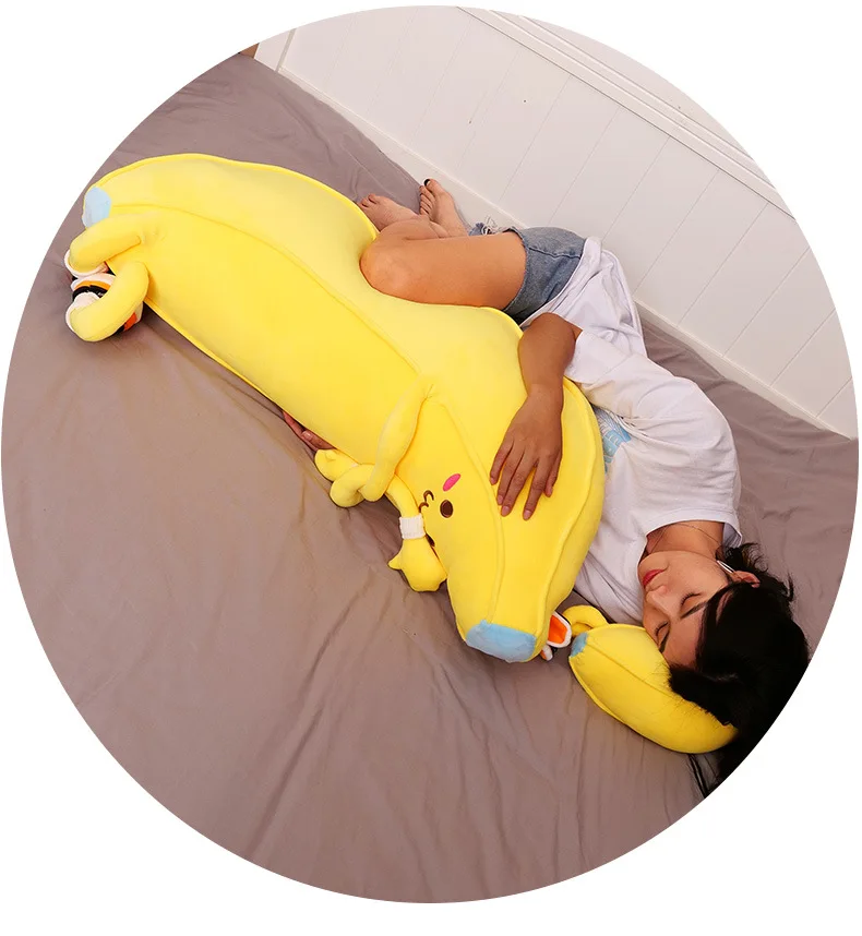 Giant Banana Plush | New Fruit Banana Doll Soft Stuffed Plant Cushion Pillow -14