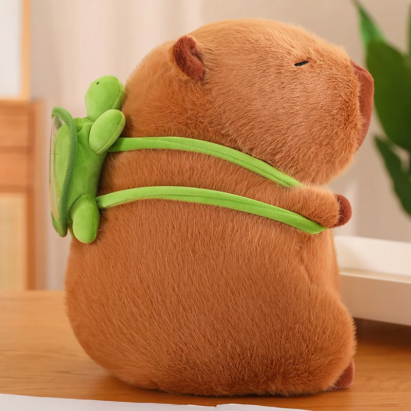Weighted Capybara Plush | Cute Capybara with Backpack Plush Toys, Sitting Lovely Cartoon Animals, -14