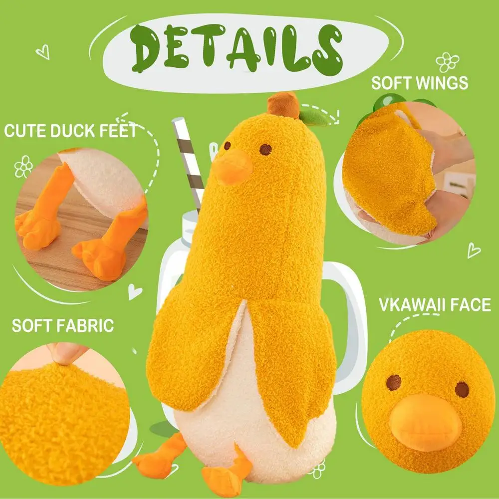 Duck Banana Stuffed Toy | 27cm Plush For Bed Comfortable Huggable Pillow -4