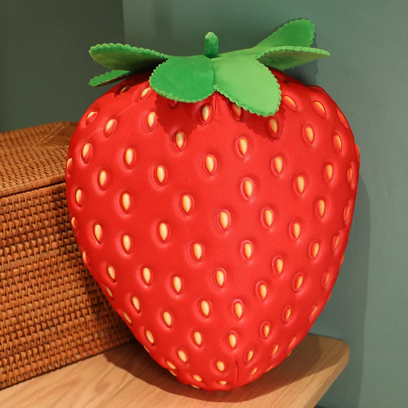 Lifelike Strawberry Plush Toy | 35cm Simulation Strawberry Pillow -1