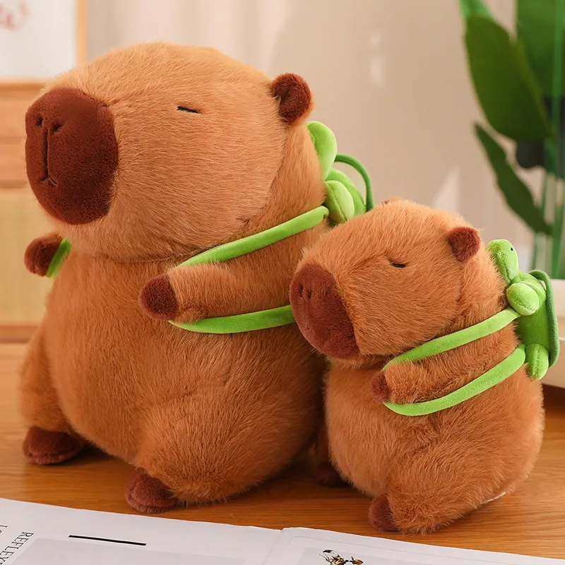 Weighted Capybara Plush | Cute Capybara with Backpack Plush Toys, Sitting Lovely Cartoon Animals, -9