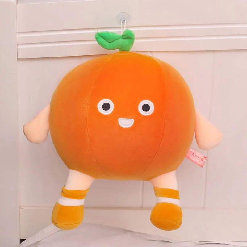 Sweet Orange Plushie Doll | Cartoon Smiling Face Fruit Plush Toy -5