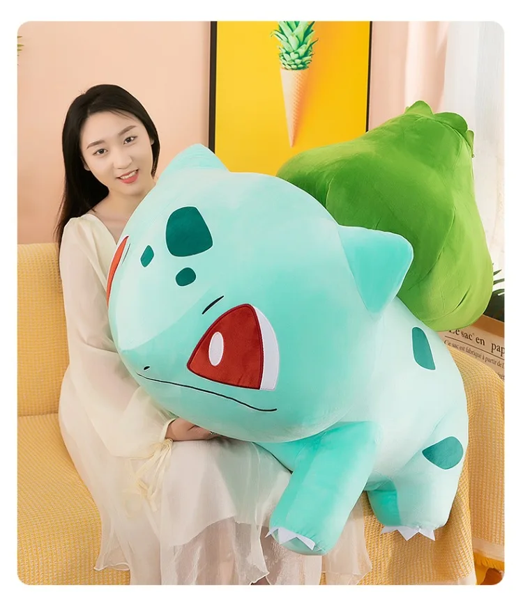 Korean Bulbasaur Plush | Big Size 45cm Pokemon Bulbasaur TAKARA Venusaur Plush -10